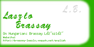 laszlo brassay business card